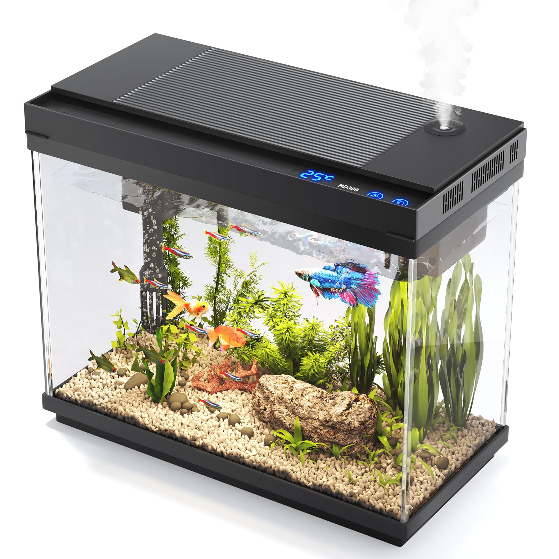 [Complete Aquarium 9L] + [Intelligent Humidifier] + [Temperature Display]
1. **Complete Aquarium 9L Intelligente Humidif